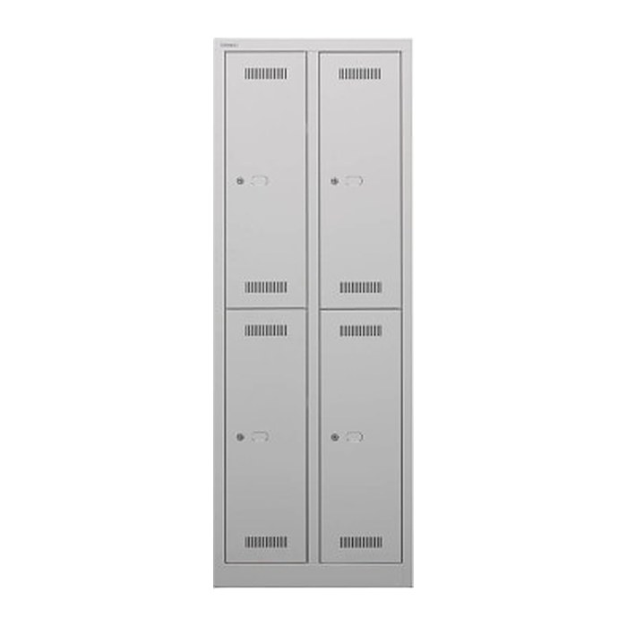 BISLEY Spind MonoBloc ML06D2 lichtgrau ML06D2645, 4 Schließfächer 61,0 x 50,0 x 170,0 cm