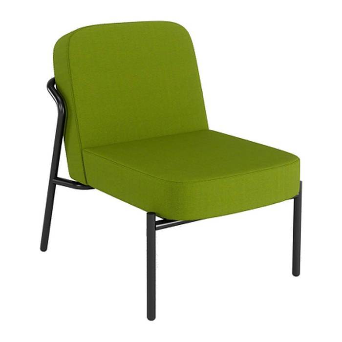 medso powered by PAPERFLOW Sessel MEDSO S Rund grün schwarz Kunststoff 58,0 x 74,3 x 73,6 cm, 1 St.
