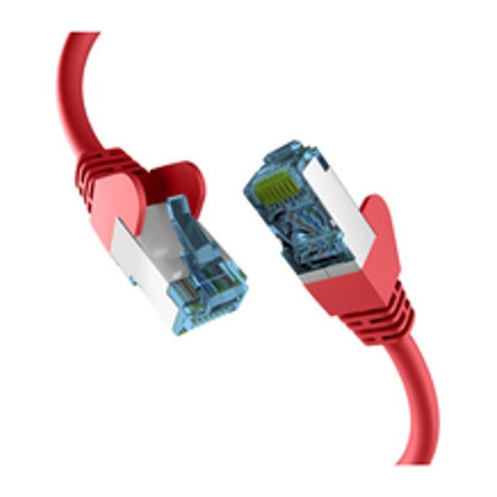 EFB RJ45 Patchkabel mit Cat7 Rohkabel 0.25m rot