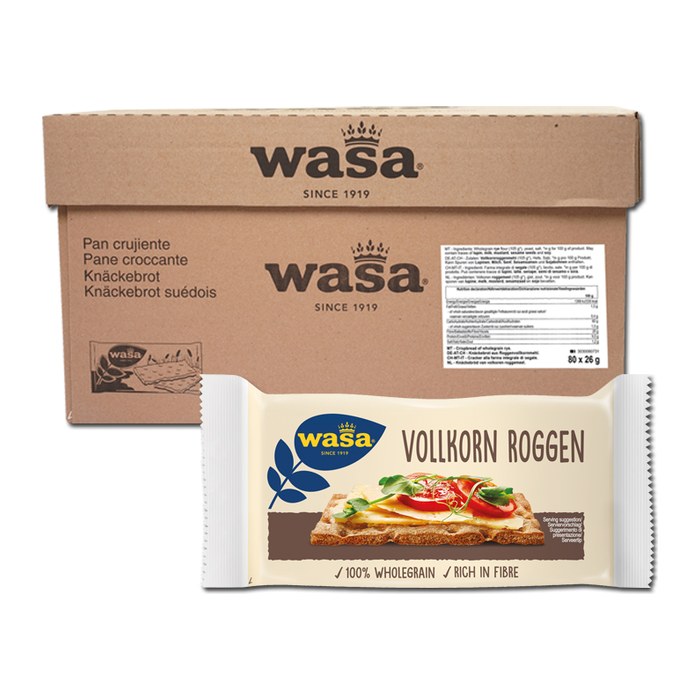 wasa® Vollkorn Roggen Knäckebrot 80x 26,0 g, 80 St.
