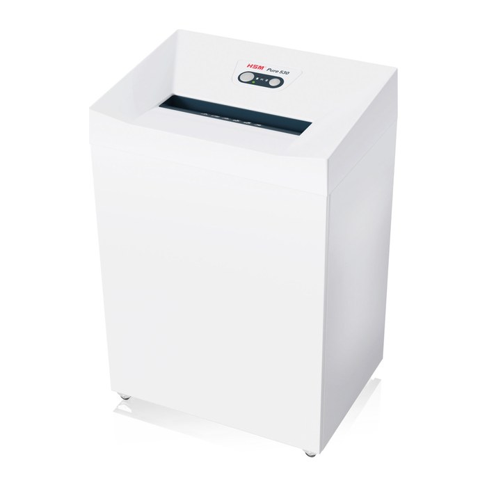 HSM Pure 530 Aktenvernichter mit Partikelschnitt P-5, 1,9 x 15 mm, bis 11 Blatt, weiß