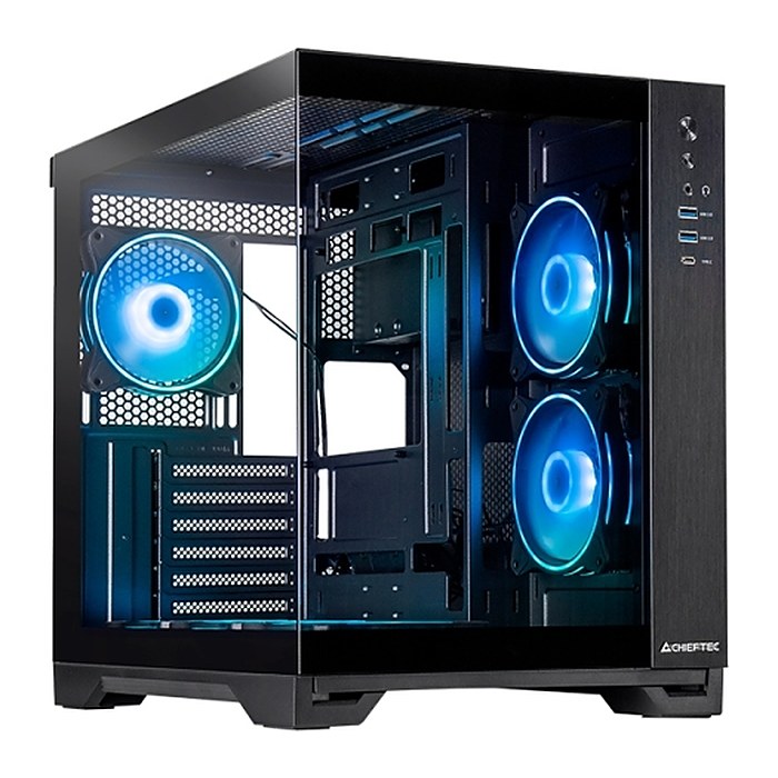 Chieftec Geh Visio GM-30B-TG-OP schwarz Tempered Glass x 2