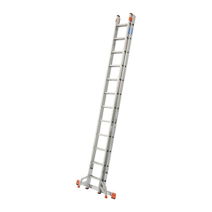KRAUSE Schiebeleiter MONTO Fabilo silber 24 Sprossen, H: 355,0 cm