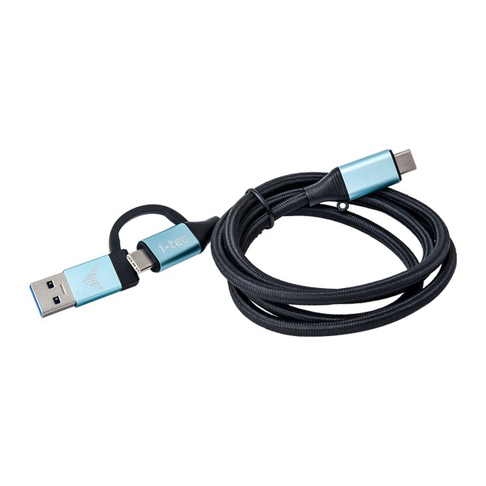 i-tec® USB 3.0 C/USB 3.0 C, USB 3.0 A Kabel 100,0 cm schwarz, 1 St.