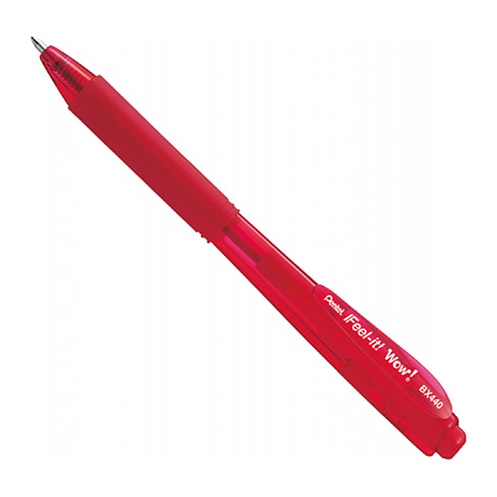 Pentel Kugelschreiber BX440 rot, Schreibfarbe: rot, 1 St.