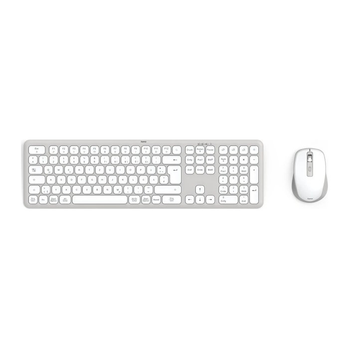 hama WK-550 Tastatur-Maus-Set kabellos weiß