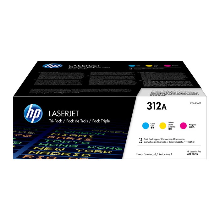 HP 312A (CF440AM) cyan, magenta, gelb Tonerkartuschen, 3er-Set