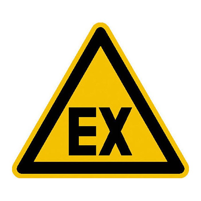 SafetyMarking® Warnaufkleber "Warnung vor explosionsfähiger Atmosphäre" dreieckig 10,0 x 10,0 cm, 1 St.
