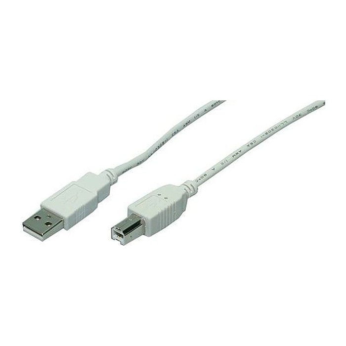 Logilink USB Kabel A -> B St/St 1.80m grau