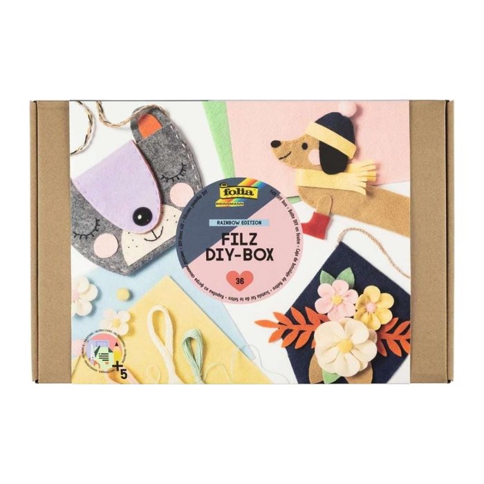 folia Bastelfilz-Set Rainbow 36-tlg. mehrfarbig