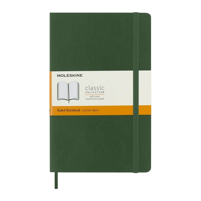 MOLESKINE Notizbuch ca. DIN A5 liniert, myrtengrün Softcover 240 Seiten, 1 St.