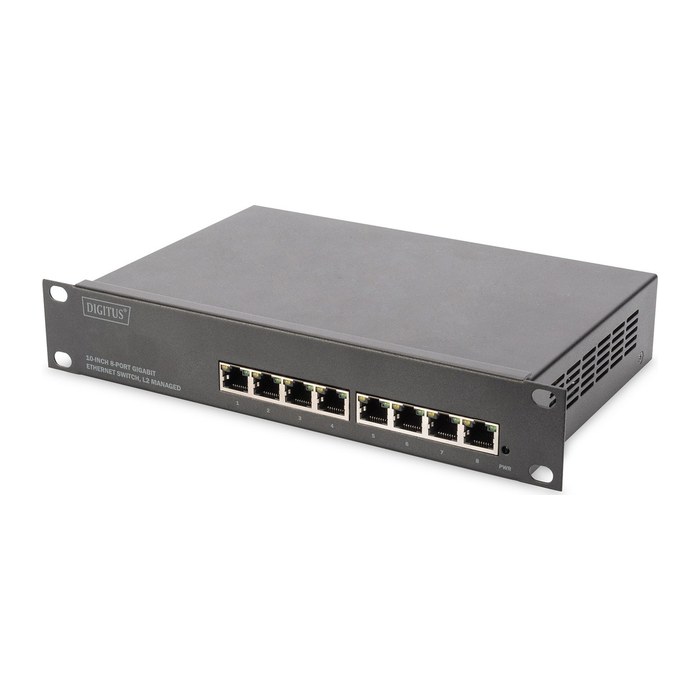 DIGITUS Switch 8-Port Gigabit Managed schwarz