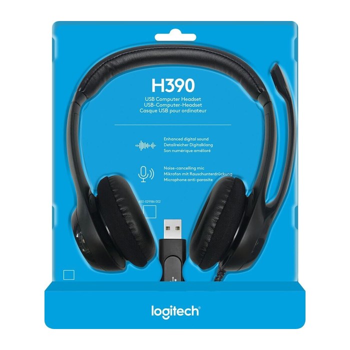 Logitech H390 USB-Headset schwarz