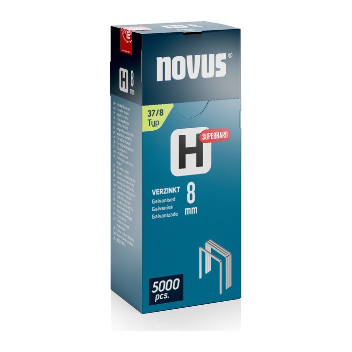 novus Tackerklammern Feindraht superhart 37/8, 5.000 St.