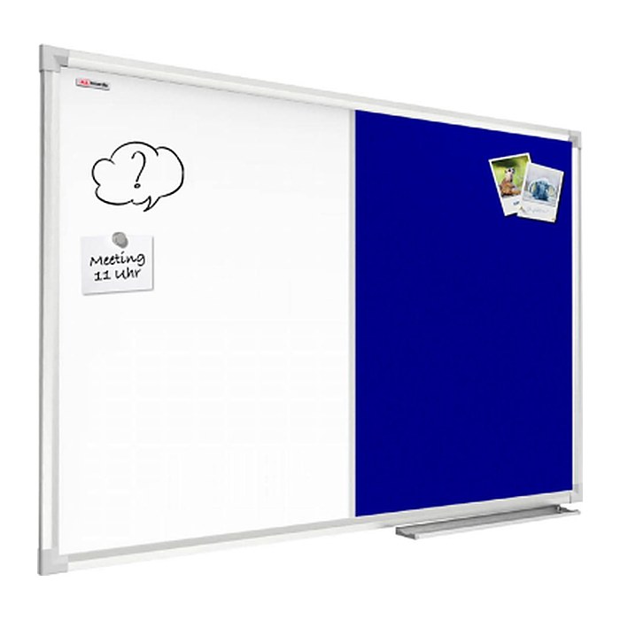 ALLboards Whiteboard-Pinnwand 120,0 x 90,0 cm Textil blau