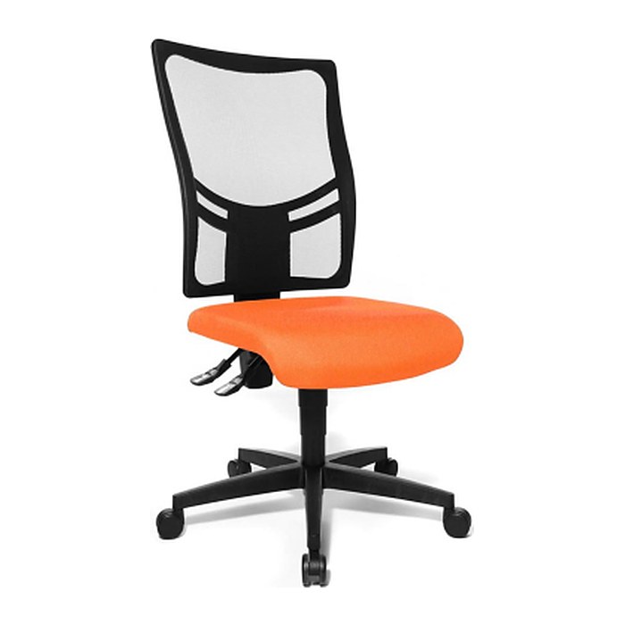 Topstar Bürostuhl Net Point 10, NX200 G04 Stoff orange, Gestell schwarz