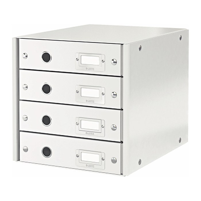 LEITZ Schubladenbox Click & Store weiß 60490001, DIN A4 mit 4 Schubladen, 1 St.