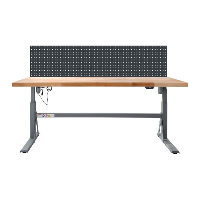 ADB Werkbank staubgrau 70,0 - 117,0 x 20,0 x 75,0 cm