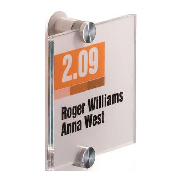 DURABLE Türschild CRYSTAL SIGN Acryl transparent 10,5 x 10,5 cm, 1 St.
