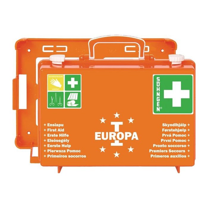 SÖHNGEN Erste-Hilfe-Koffer EUROPA I DIN 13157 + Erweiterung orange
