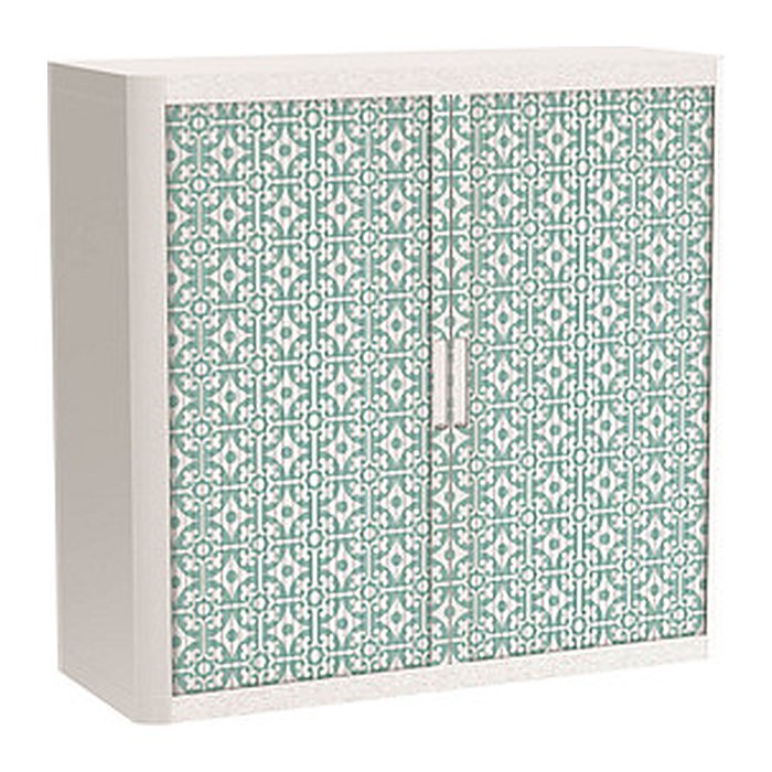 PAPERFLOW easyOffice Vintage Rollladenschrank 60836 2 Fachböden 110,0 x 41,5 x 104,0 cm