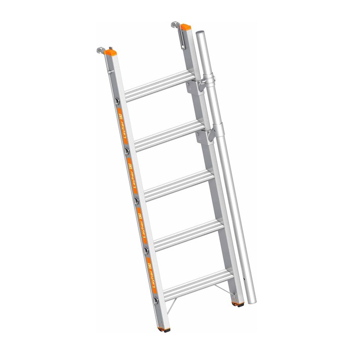 Layher Anlegeleiter TOPIC 1070 silber 5 Stufen, H: 1,45 cm