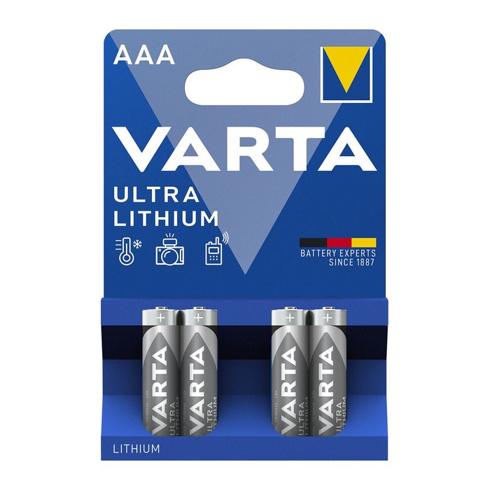 VARTA Batterien ULTRA LITHIUM Lithium Micro AAA 1,5 V, 4 St.