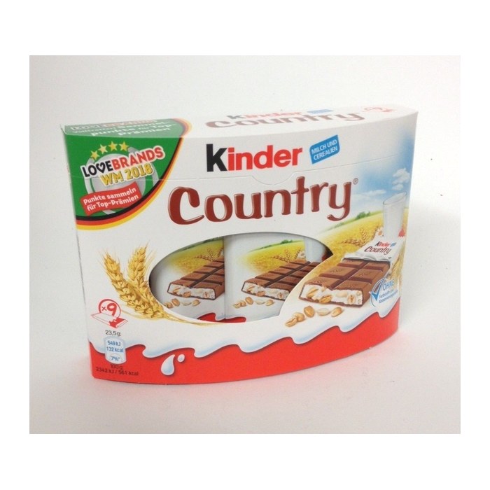 kinder Country Schokoriegel, 9 St.