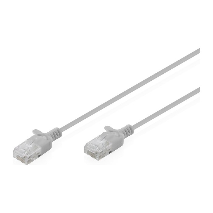 DIGITUS Patchkabel CAT 6 U-UTP Slim 0,3m Grau 10 Stück