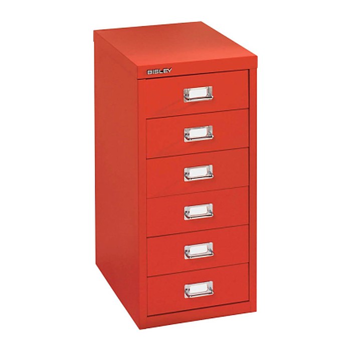 BISLEY MultiDrawer™ L296 Schubladenschrank kardinalrot 6 Schubladen 27,8 x 38,0 x 59,0 cm, 1 St.