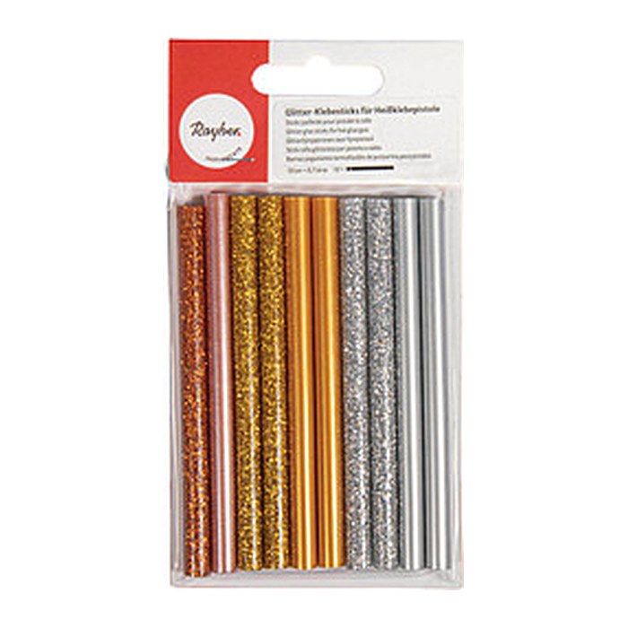 Rayher Heißklebesticks Glitter farbsortiert, 10 St.