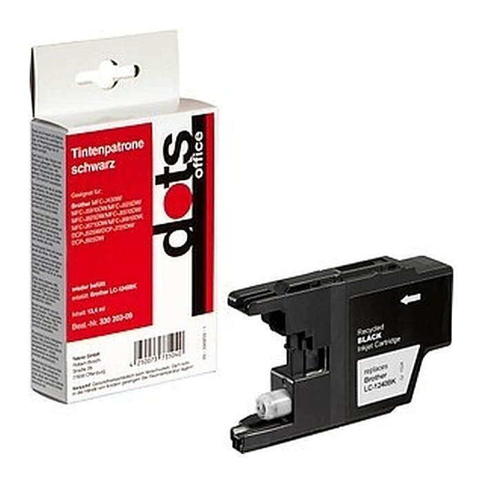 dots  schwarz Druckerpatrone kompatibel zu brother LC-1240BK