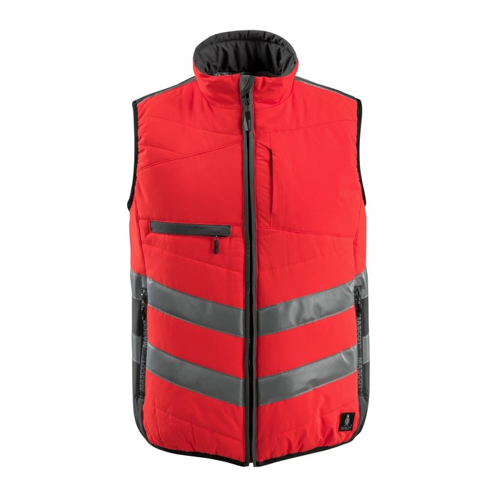 MASCOT® unisex Warnweste Grimsby  rot, anthrazit Größe 4XL