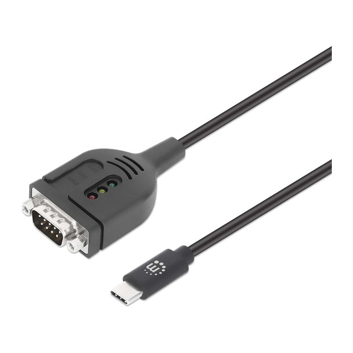 MANHATTAN USB-C auf Seriell DB9/RS232 Adapter PL2303GT 1m
