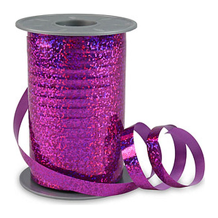 PRÄSENT Geschenkband HOLLY Holographic magenta 10 mm x 200 m