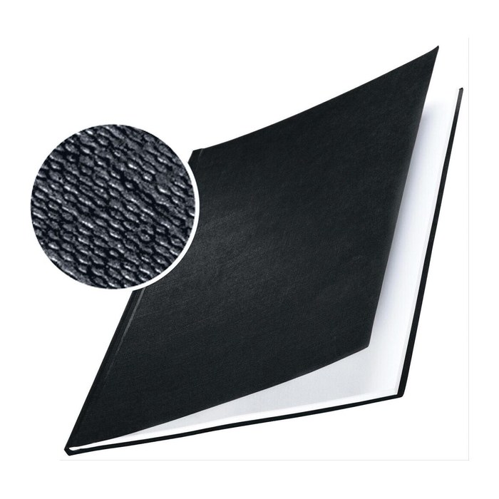 LEITZ Buchbindemappen schwarz Hardcover für 15 - 35 Blatt DIN A4, 10 St.