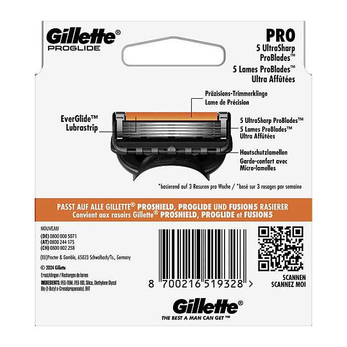 Gillette PROGLIDE Rasierklingen 8 St.