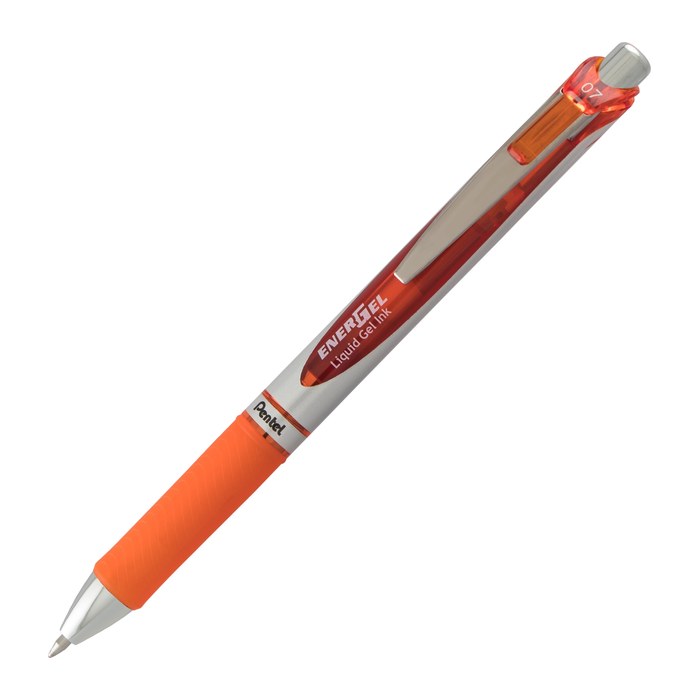 Pentel EnerGel BL77 Gelschreiber orange/silber 0,35 mm, Schreibfarbe: orange, 1 St.