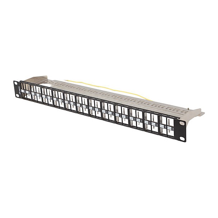 LANBERG 19" Patchpanel Blank 1U 48-Port FTP für Keystone sw