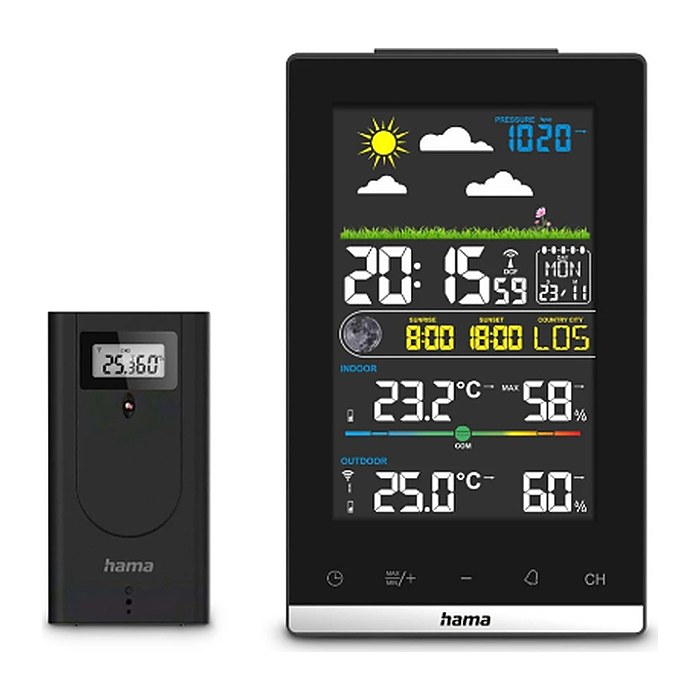 hama Jamaika Wetterstation schwarz, 1 St.