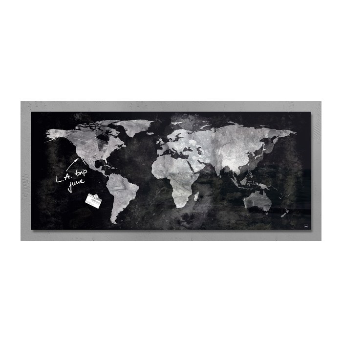 SIGEL Glas-Magnettafel artverum® 130,0 x 55,0 cm World-Map