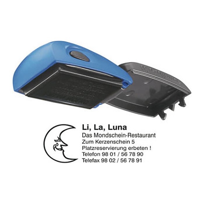 COLOP Textstempel, individualisierbar EOS Stamp Mouse 30 selbstfärbend schwarz mit Logo, 1 St.