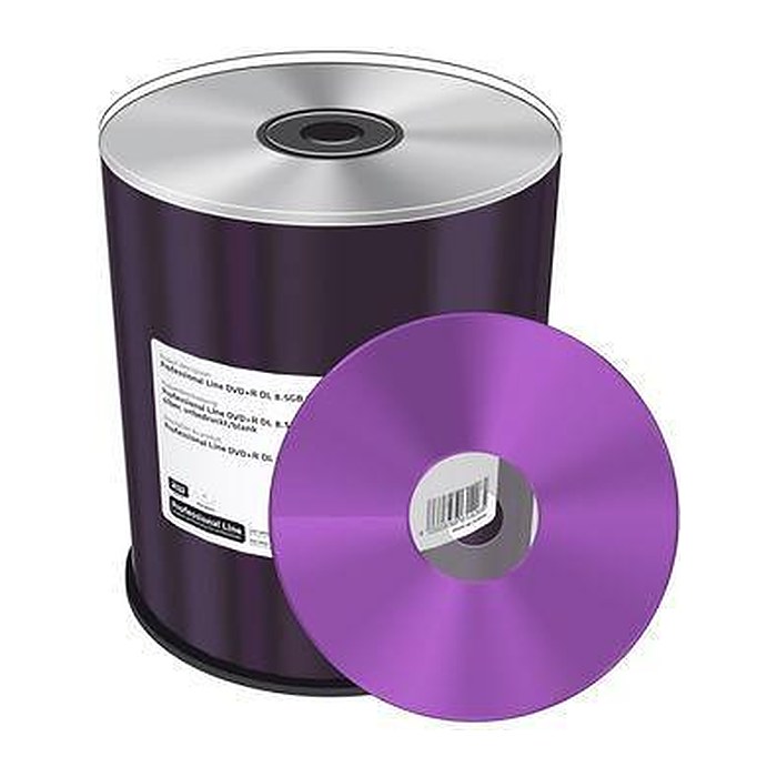 MediaRange DVD+R 8.5GB 100pcs 8x silber unbedruckt Cakebox