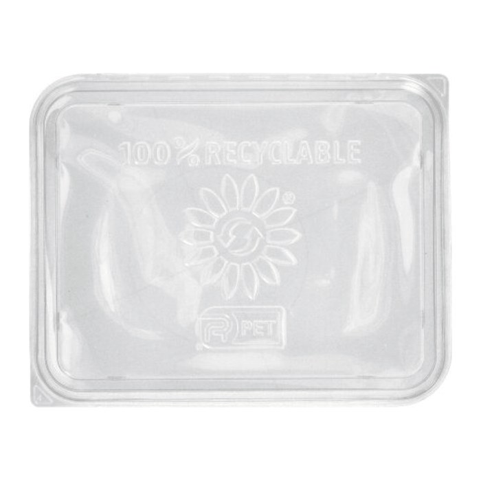 STARPAK Deckel für Einweg-Menüschalen transparent 23,4 x 18,7 cm, 50 St.