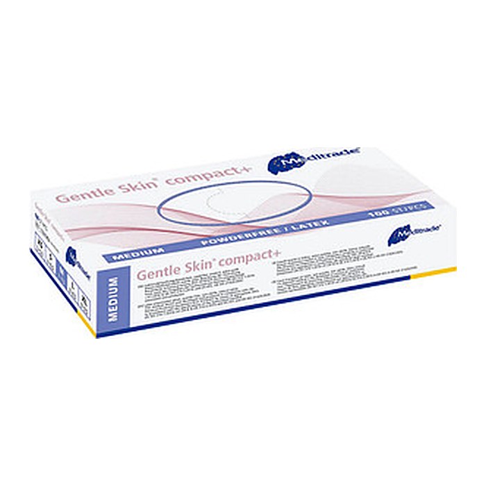 Meditrade® unisex Einmalhandschuhe Gentle Skin® compact+ weiß Größe M, 100 St.