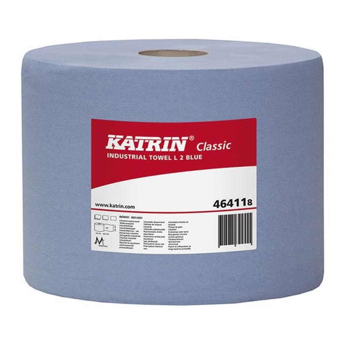KATRIN Putztuchrollen L2 1000 Blue 2-lagig blau, 1.000 Blätter, 2 Rollen