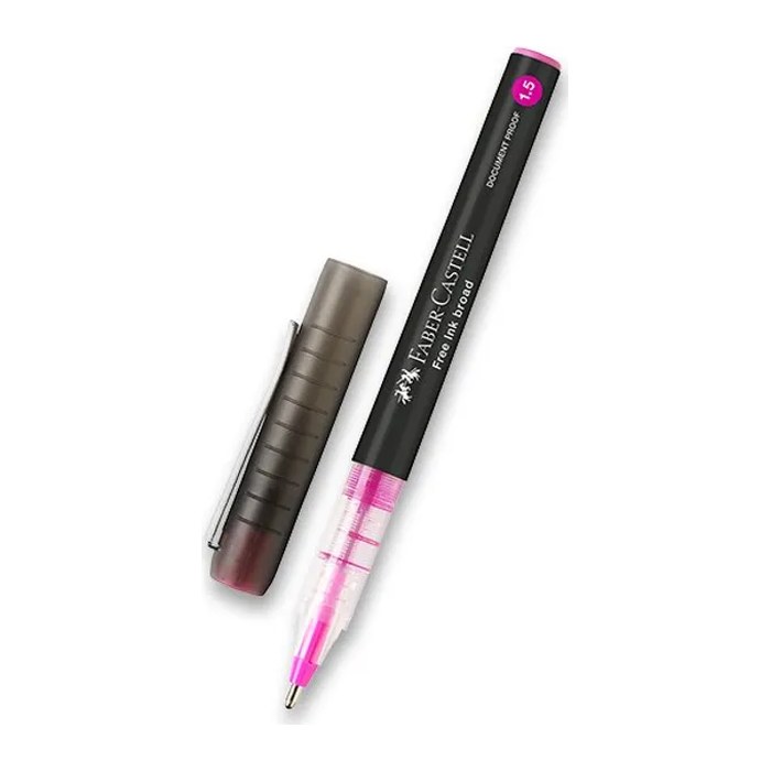 FABER-CASTELL Free Ink Tintenroller grau 0,8 mm, Schreibfarbe: pink, 1 St.