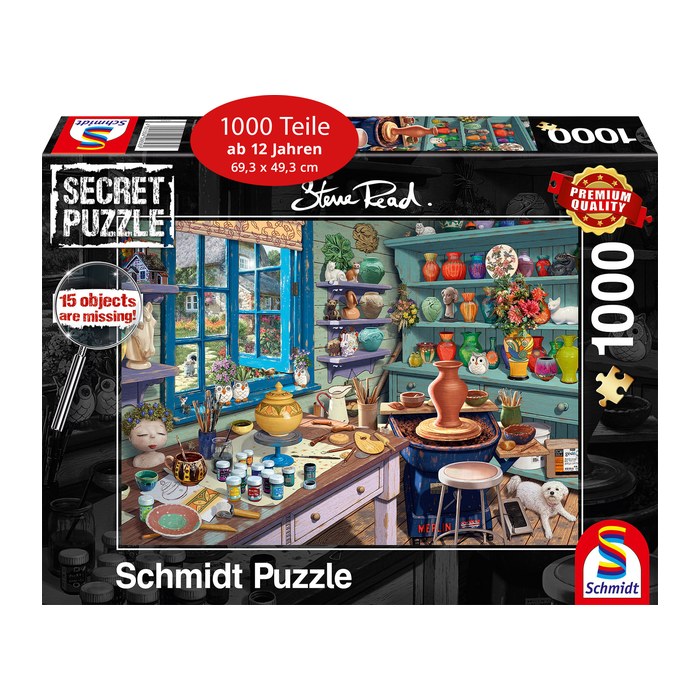 Schmidt Secret Puzzle Künstler-Atelier Puzzle, 1000 Teile