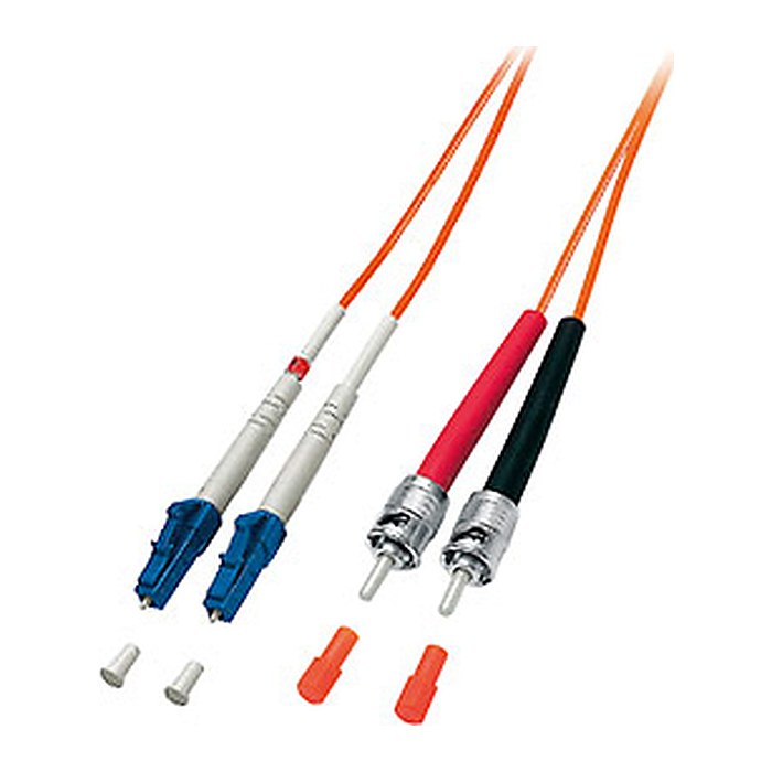 Equip Patchkabel LC->ST 10.00m Multimode Duplex OM2 orange Polybeutel