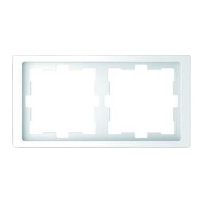 MERTEN 2-fach Steckdosenrahmen MEG4020-6535 D-Life weiß 15,2 x 8,1 cm, 1 St.